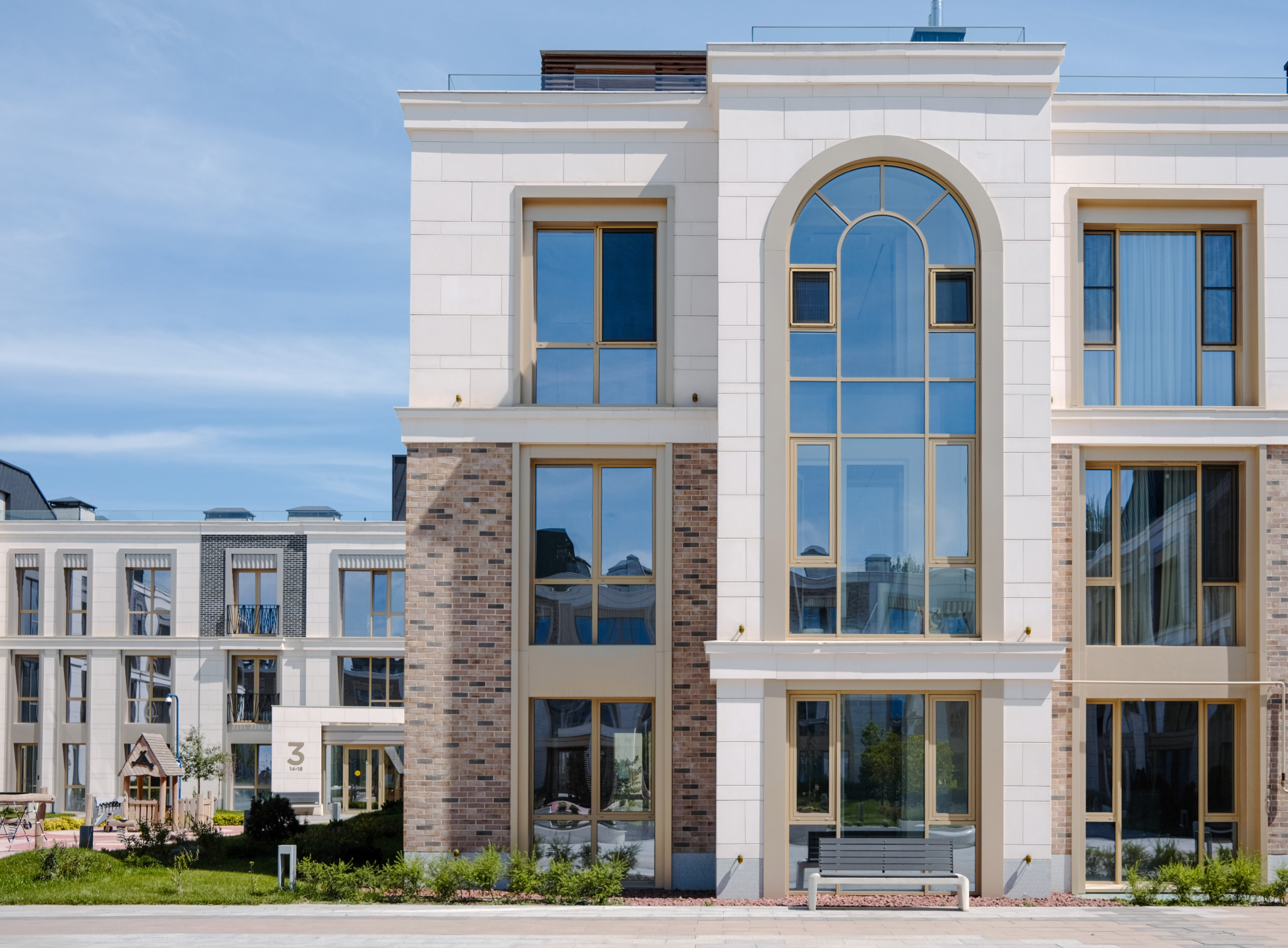 Architectural design of the residential complex President's Park. Architectural bureau INK Architects
