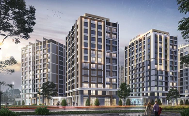 Architectural design of the residential complex Urban Park. Building design services. Architectural bureau INK Architects