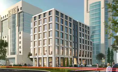 Architectural design process of the business center Lazurnyi. Building design services. Architectural bureau INK Architects