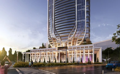 Architectural design of the multifunctional tower in Tashkent. Architectural design services. Architectural bureau INK Architects