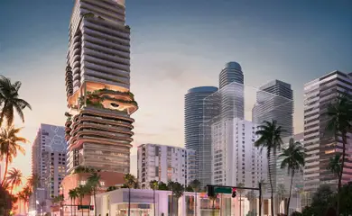 Architectural design of the Brickell Lux hotel in Miami. Architectural design services. Architectural bureau INK Architects