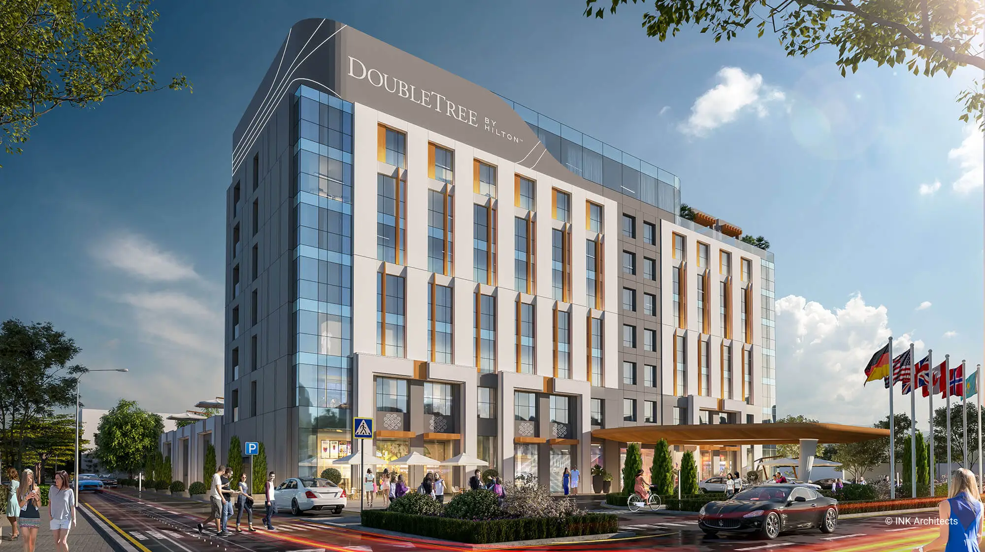 Architectural design of the DoubleTree by Hilton hotel. Architectural design services. Architectural bureau INK Architects