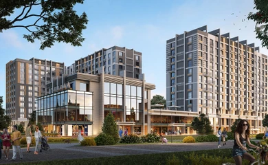 Architectural design process of the residential complex Boulevard Residence. Building design services. Architectural bureau INK Architects