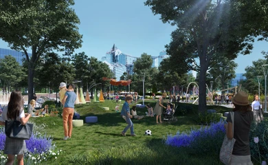 Architectural design of the park ACAST in Almaty. Architectural design services. Architectural bureau INK Architects