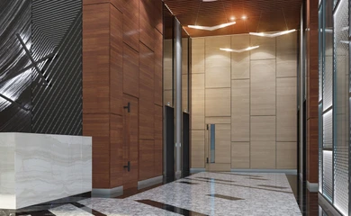 Interior design for the business center Sensata. Interior design services. Architectural firm INK Architects