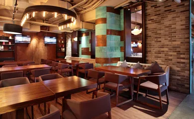Interior design for the restaurant Union. Interior design services. Architectural firm INK Architects