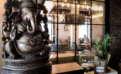 Interior design for the restaurant The Shoreditch. Interior design services. Architectural firm INK Architects