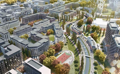 Architectural design of the multifunctional complex Salar city. Building design services. Architectural bureau INK Architects