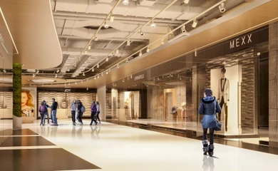 Interior design for the mall Green Mall. Interior design services. Architectural firm INK Architects