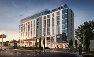 Architectural design of the DoubleTree by Hilton hotel. Architectural design services. Architectural bureau INK Architects