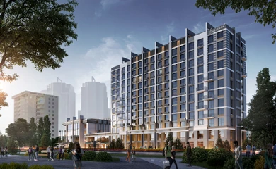 Architectural design process of the residential complex Boulevard Residence. Building design services. Architectural bureau INK Architects