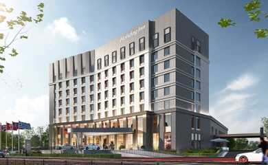 Architectural design of the hotel Holiday Inn. Architectural design, hotel design services. Architectural bureau INK Architects