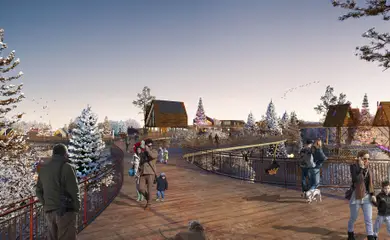 Architectural design process of the park Wonders of the World in Moscow. Park design services. Architectural bureau INK Architects