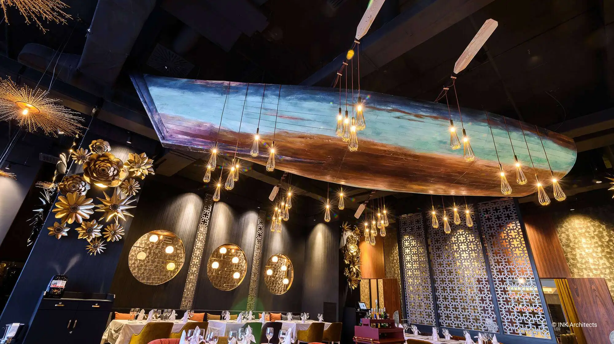 Interior design for the restaurant The Thai. Interior design services. Architectural firm INK Architects