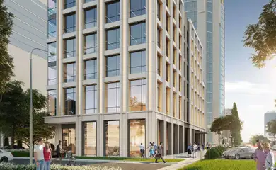 Architectural design process of the business center Lazurnyi. Building design services. Architectural bureau INK Architects