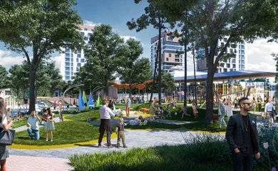 Architectural design of the RC Arena Park in Samara. Architectural design services. Architectural bureau INK Architects