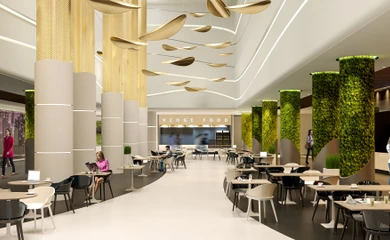 Interior design for the mall Green Mall. Interior design services. Architectural firm INK Architects