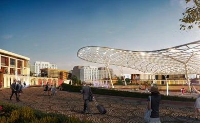 Architectural design concept of the multifunctional complex Family town in Astana. Building design services. Architectural bureau INK Architects