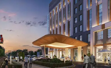 Architectural design of the DoubleTree by Hilton hotel. Architectural design services. Architectural bureau INK Architects