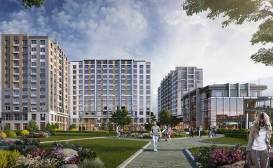 Architectural design process of the residential complex Boulevard Residence. Building design services. Architectural bureau INK Architects