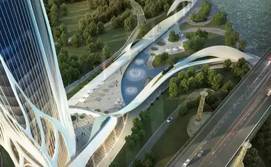 Architectural design of the business center Bionic Tower. Architectural design, building design services. Architectural bureau INK Architects