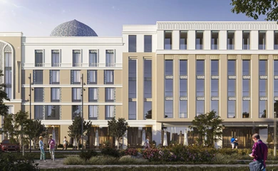 Architectural design of the business center and hotel Tashkent Hampton by Hilton. Architectural design services. Architectural bureau INK Architects