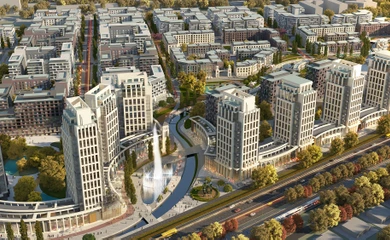 Architectural design of the multifunctional complex Salar city. Building design services. Architectural bureau INK Architects