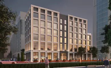 Architectural design process of the business center Lazurnyi. Building design services. Architectural bureau INK Architects