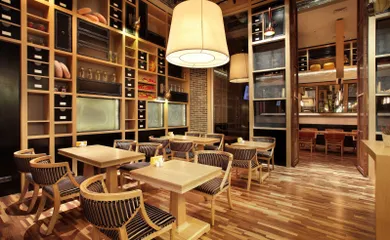 Interior design for the restaurant Roma Caffe. Interior design services. Architectural firm INK Architects