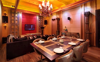 Interior design for the karaoke bar Jimmy. Interior design services. Architectural firm INK Architects