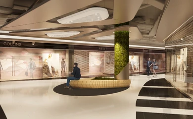 Interior design for the mall Green Mall. Interior design services. Architectural firm INK Architects