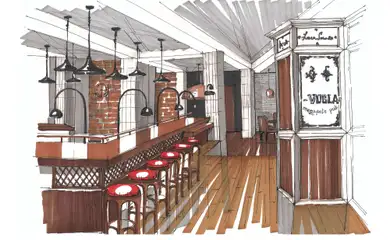 Image: Interior Design Beer Restaurant Vo Bla