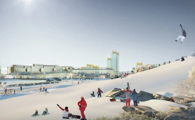 Architectural design of the multifunctional complex Capital Park. Architectural design services. Architectural bureau INK Architects