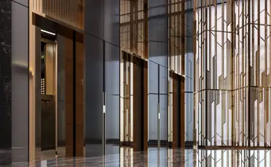 Interior design for the business center Aura. Interior design services. Architectural firm INK Architects