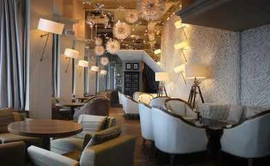 Interior design for the lounge bar BarFly. Interior design services. Architectural firm INK Architects