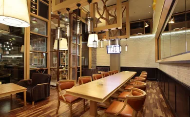 Interior design for the restaurant Roma Caffe. Interior design services. Architectural firm INK Architects