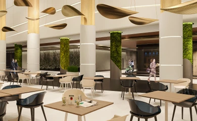 Interior design for the mall Green Mall. Interior design services. Architectural firm INK Architects