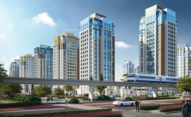 Architectural design process of the residential complex Crocus City. Building design services. Architectural bureau INK Architects