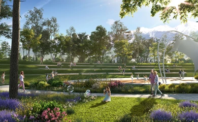 Architectural design of the park ACAST in Almaty. Architectural design services. Architectural bureau INK Architects