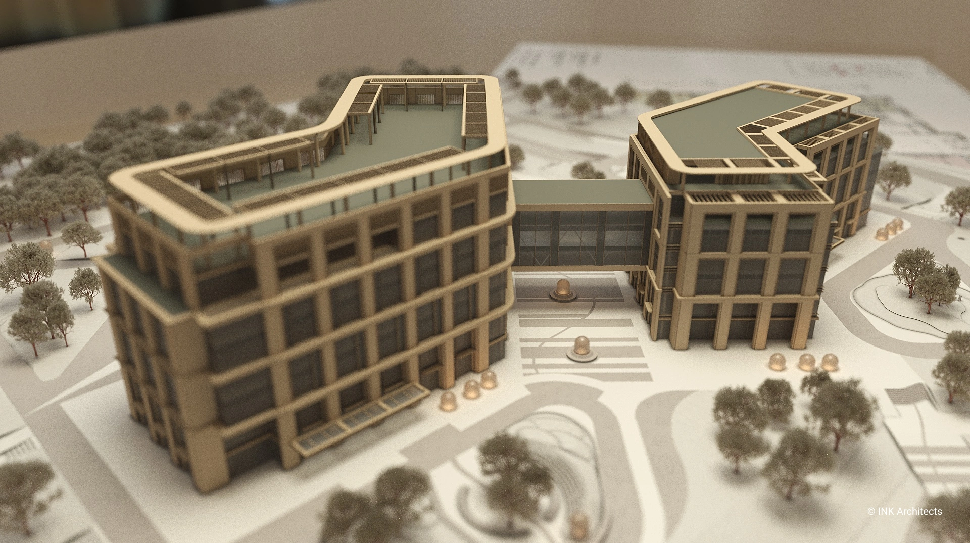 Architectural design of the Bank Headquarters. Architectural bureau INK Architects