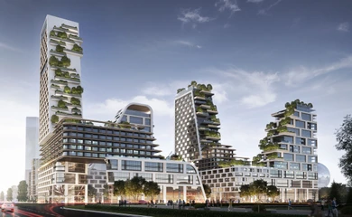 Architectural design process of the residential complex Hill Gardens. Building design services. Architectural bureau INK Architects