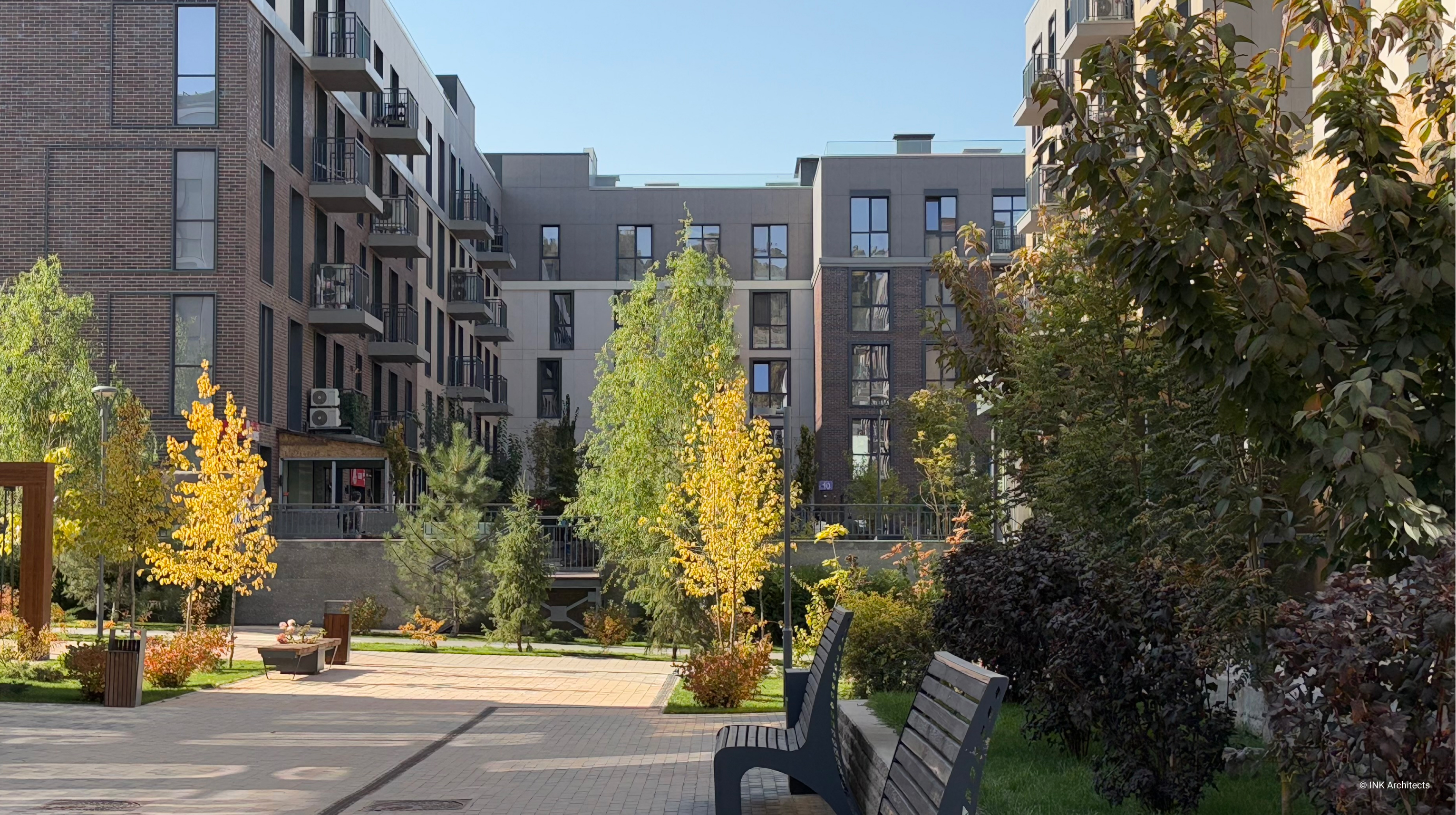 Architectural design of the residential complex Koktobe City. Architectural design services. Architectural bureau INK Architects