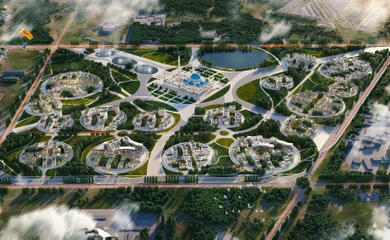 Architectural design of the of the multifunctional complex Grand Mosque. Architectural design services. Architectural bureau INK Architects