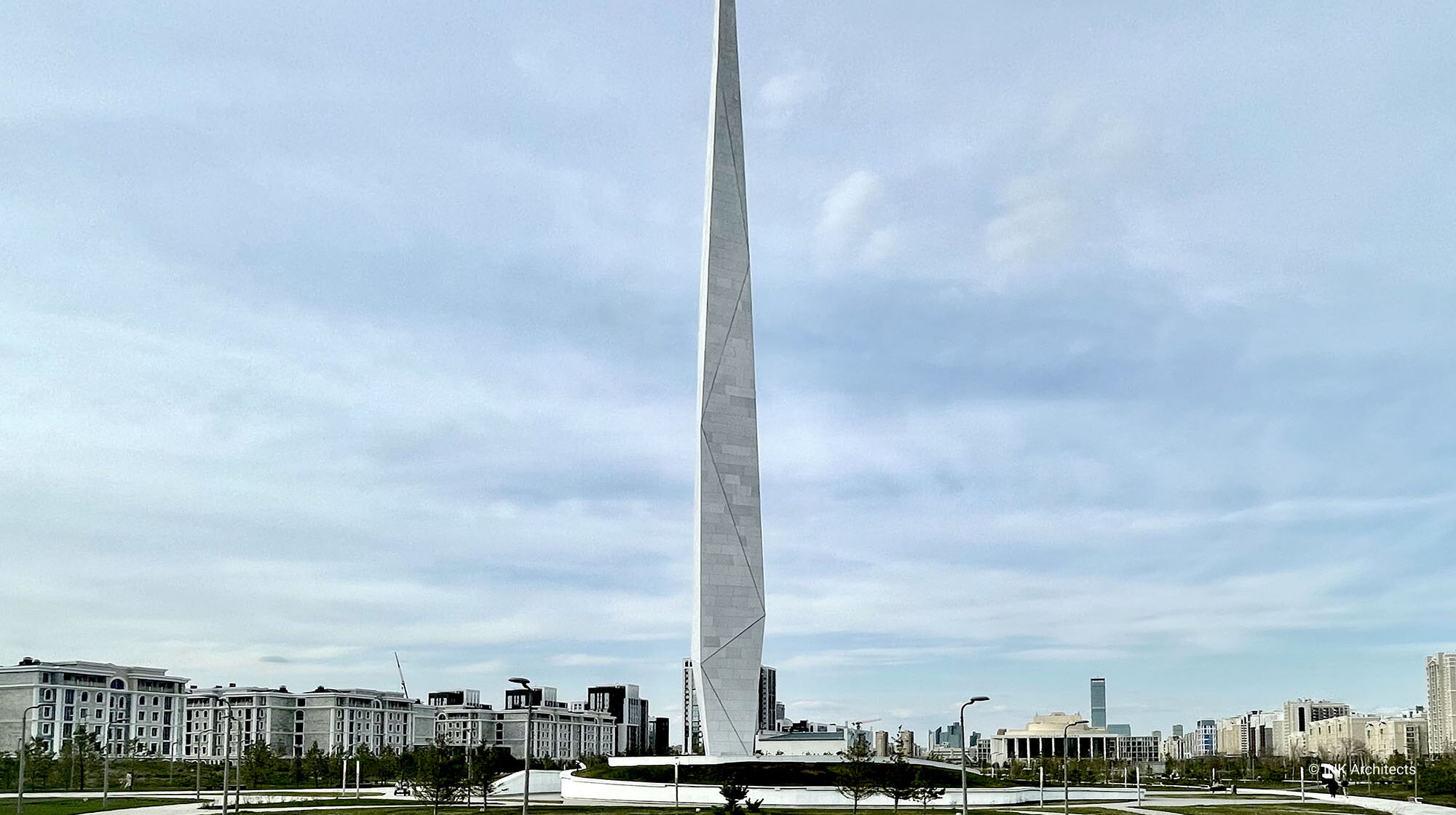 Architectural design of the monument to the 25th anniversary of the independence of th Republic of Kazakhstan. Architectural design services. Architectural bureau INK Architects