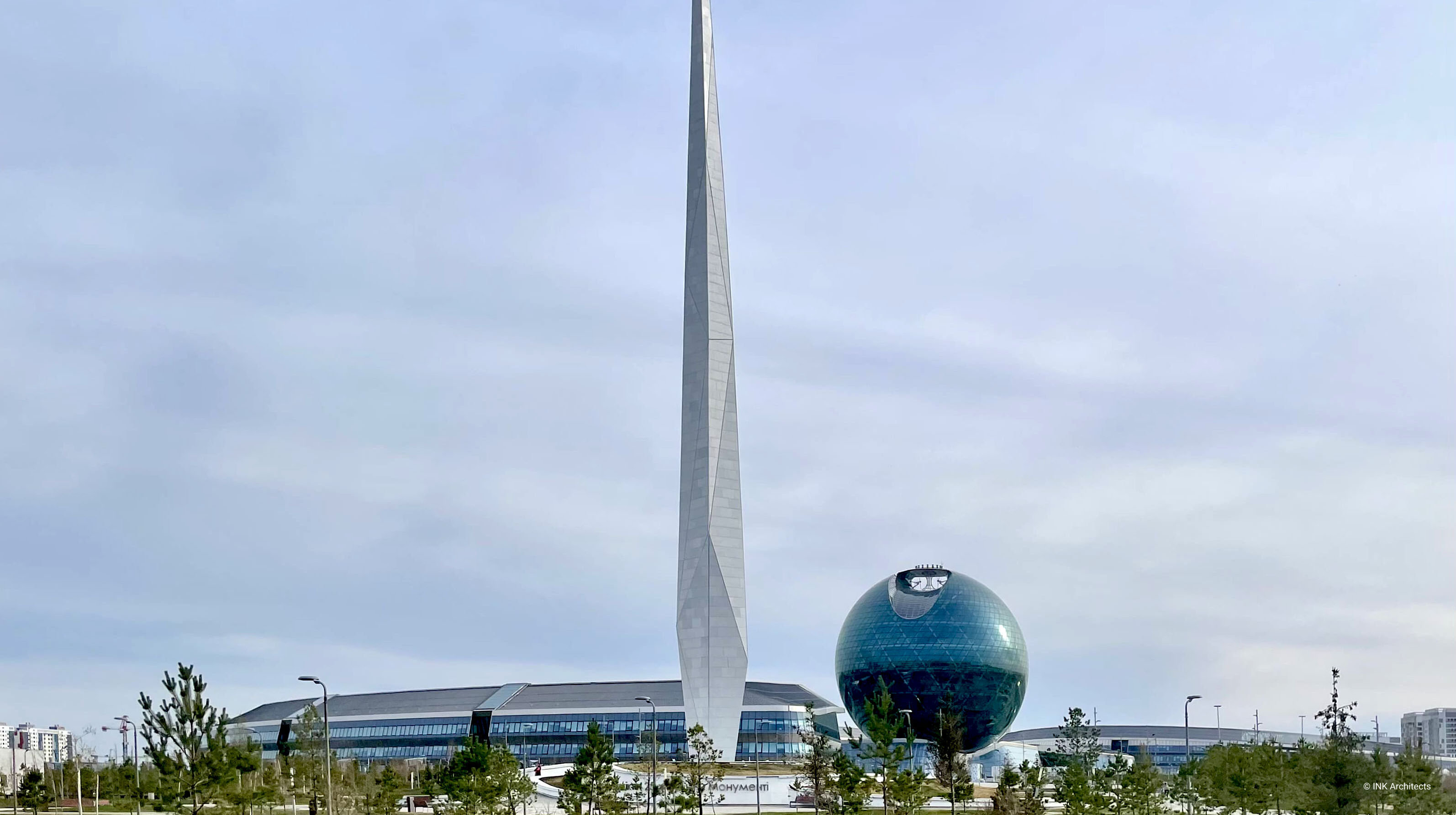 Architectural design of the monument to the 25th anniversary of the independence of th Republic of Kazakhstan. Architectural design services. Architectural bureau INK Architects