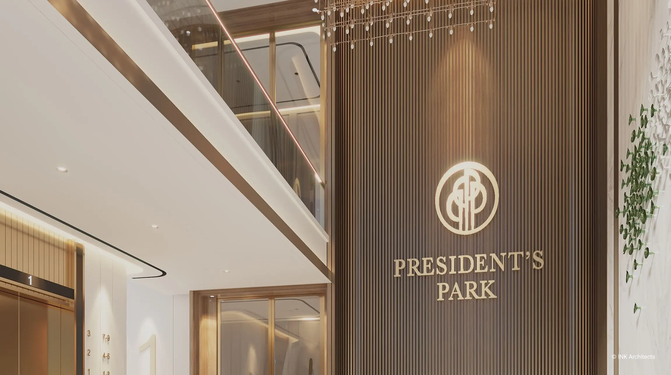Interior design for the residential complex President's Park. Interior design services. Architectural firm INK Architects