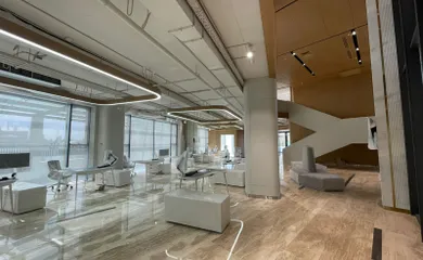Interior design for the business center Sat-Tower. Interior design services. Architectural firm INK Architects