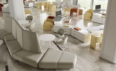 Interior design for the business center Sat-Tower. Interior design services. Architectural firm INK Architects