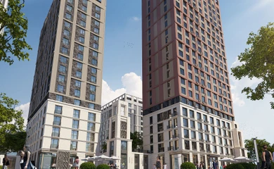 Architectural design of the of the residential complex Sensata Plaza. Architectural design services. Architectural bureau INK Architects