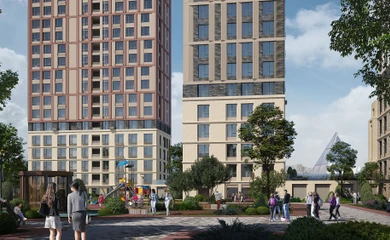 Architectural design of the of the residential complex Sensata Plaza. Architectural design services. Architectural bureau INK Architects